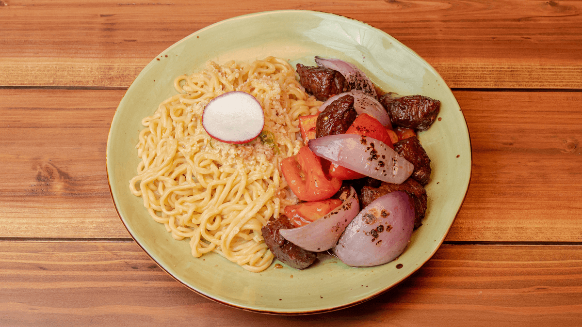 Garlic Noodle - Crispy Salmon menu item