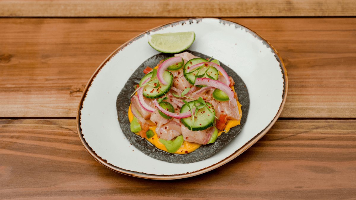 Hamachi Tostada menu item